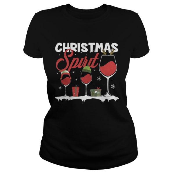 Mens Christmas Spirits Wine Shirt
