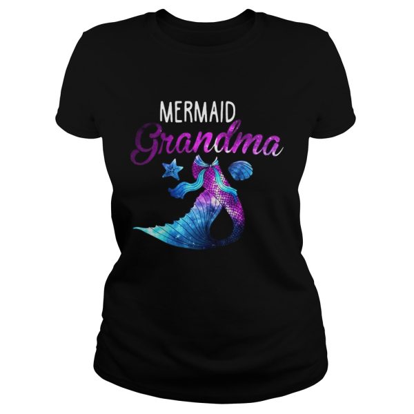 Mermaid Grandma Squad Birthday Party Colorful T-shirt