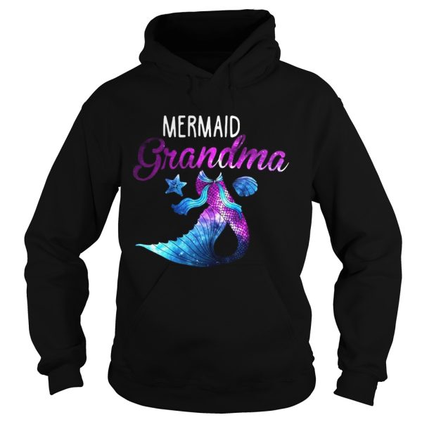 Mermaid Grandma Squad Birthday Party Colorful T-shirt