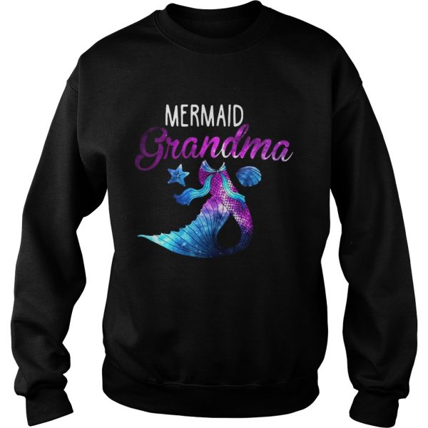 Mermaid Grandma Squad Birthday Party Colorful T-shirt