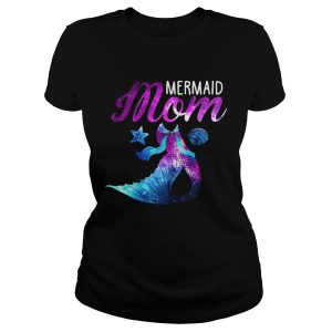 Mermaid Mom Squad Birthday Party Colorful T shirt 1