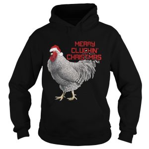 Merry Cluckin' Christmas Chicken Santa's Hat shirt 1