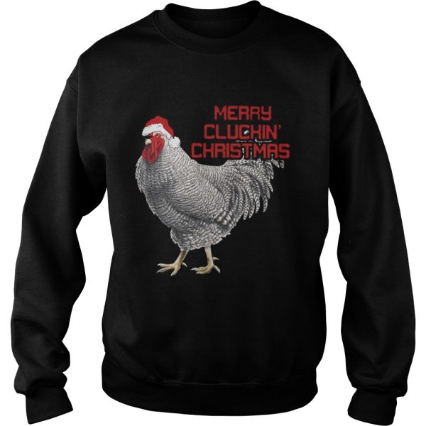 Merry Cluckin’ Christmas Chicken Santa’s Hat shirt