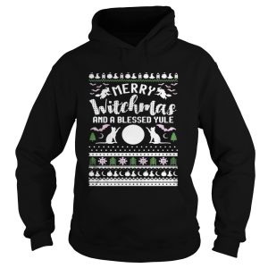 Merry witchmas and a blessed yule ugly christmas shirt 1