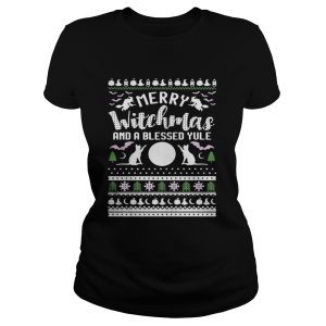 Merry witchmas and a blessed yule ugly christmas shirt 2