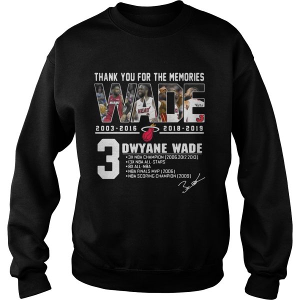 Miami Heat Dwyane Wade Thank You For The Memories shirt