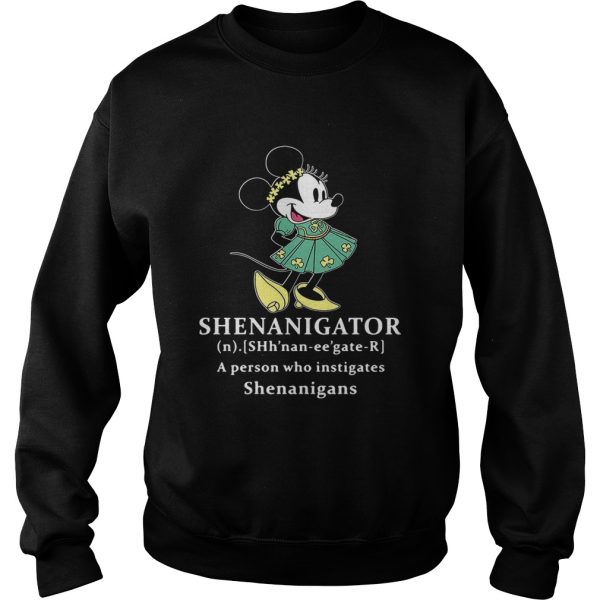 Mickey Mouse Shenanigator definition meaning a person who instigates Shenanigans shirt