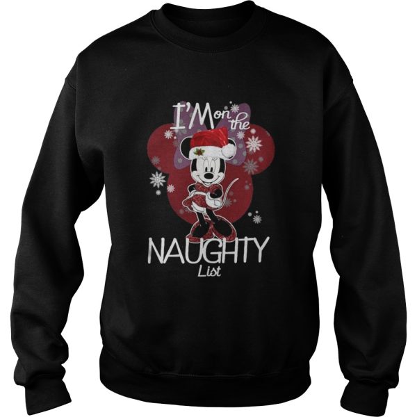 Mickey Santa Disney Im on the Naughty list shirt