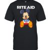 Mickey mouse hug Rite Aid logo shirt