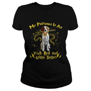 My patronus is an Irish red and white setter shirt 1