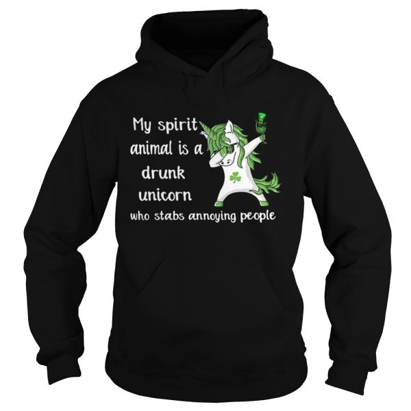 My spirit animal is a drunk unicorn who stabs annoying people shirt