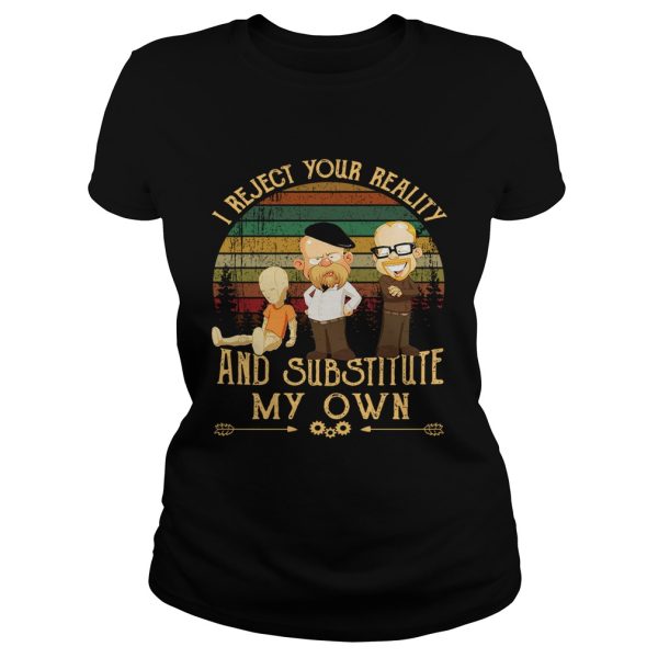 MythBusters I reject your reality and substitute my own retro shirt