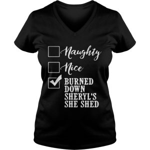 Naughty nice burned mama tried shirt 1