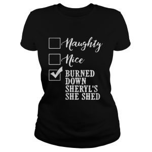 Naughty nice burned mama tried shirt 3