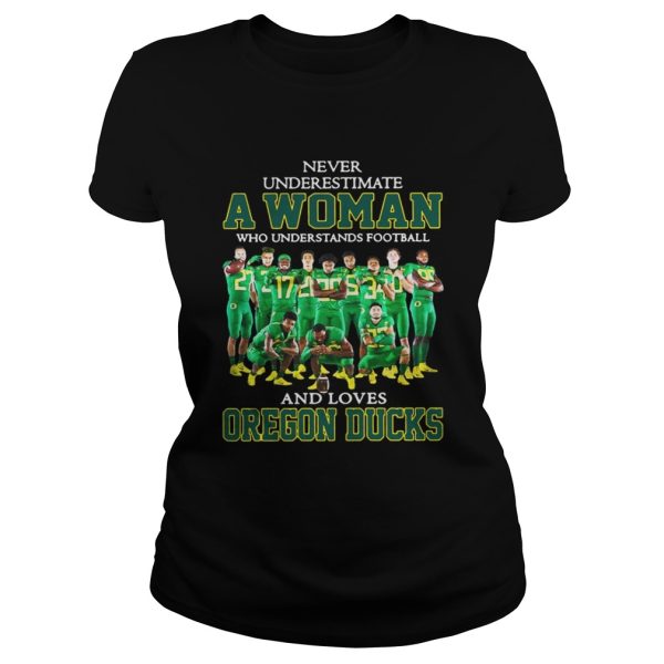 Never Underestimate A Woman Who Understands Football And Loves Oregon Ducks Shirt