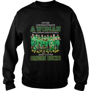 Never Underestimate A Woman Who Understands Football And Loves Oregon Ducks Shirt 3