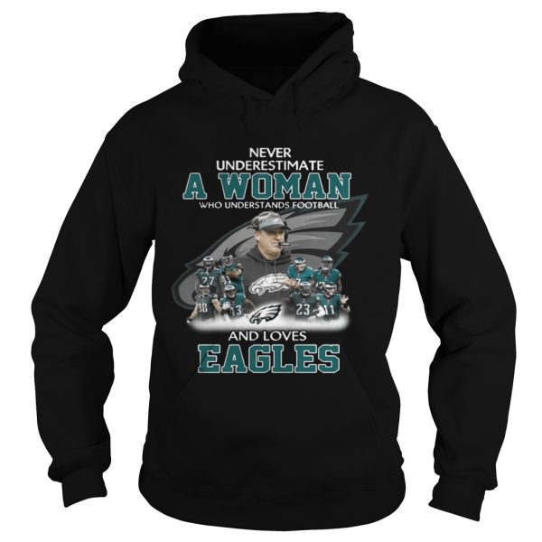 Never Underestimate a Woman Who Understands Football And Loves Eagles T-shirt