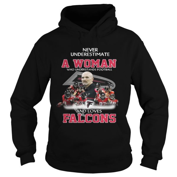 Never Underestimate a Woman Who Understands Football And Loves Falcons T-shirt