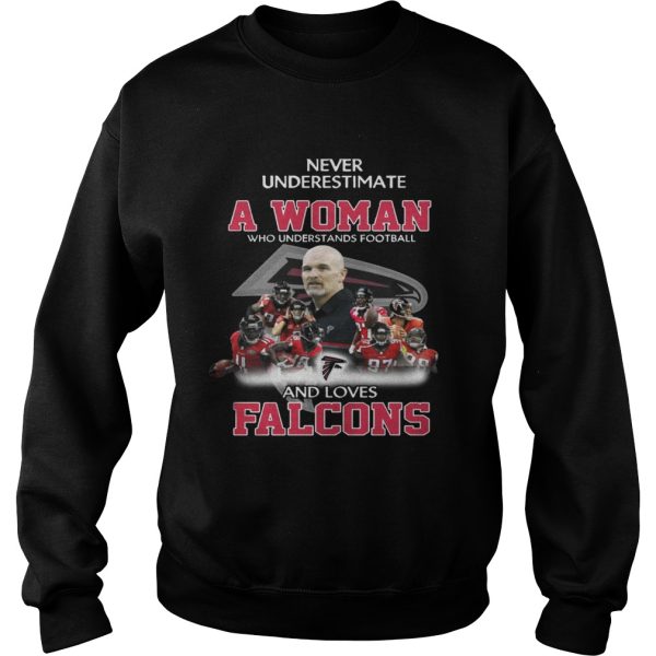 Never Underestimate a Woman Who Understands Football And Loves Falcons T-shirt