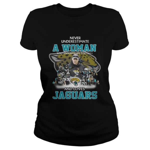 Never Underestimate a Woman Who Understands Football And Loves Jaguars T-shirt