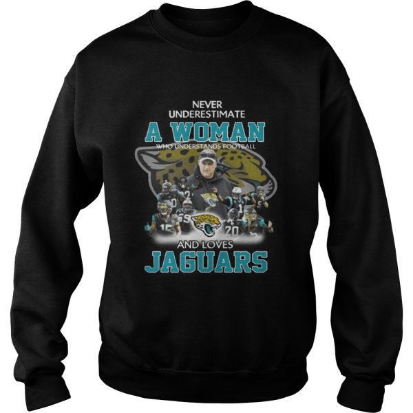 Never Underestimate a Woman Who Understands Football And Loves Jaguars T-shirt