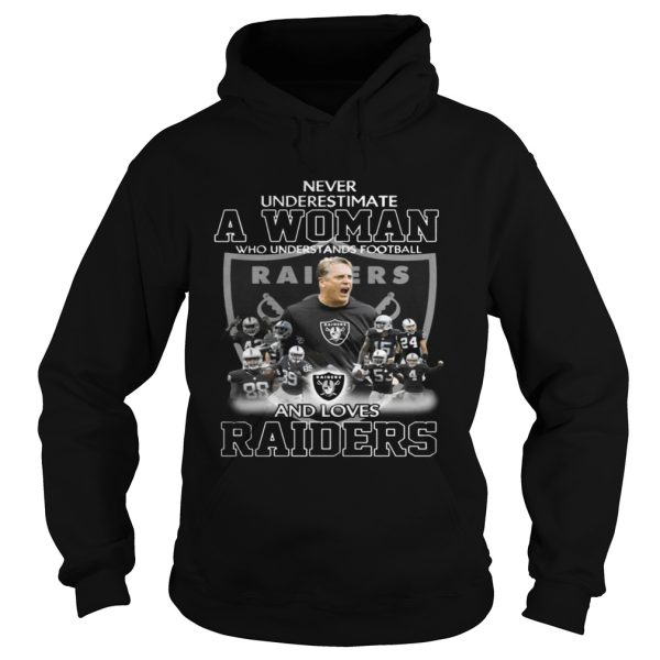 Never Underestimate a Woman Who Understands Football And Loves Raiders T-shirt