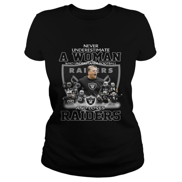 Never Underestimate a Woman Who Understands Football And Loves Raiders T-shirt