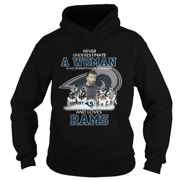 Never Underestimate a Woman Who Understands Football And Loves Rams T-shirt