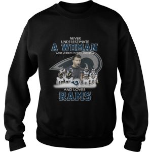 Never Underestimate a Woman Who Understands Football And Loves Rams T shirt 3