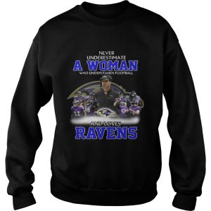 Never Underestimate a Woman Who Understands Football And Loves Ravens T shirt 3