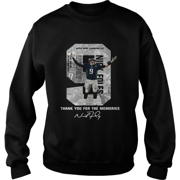 Nick Foles Eagles Thank you for the memories signature shirt