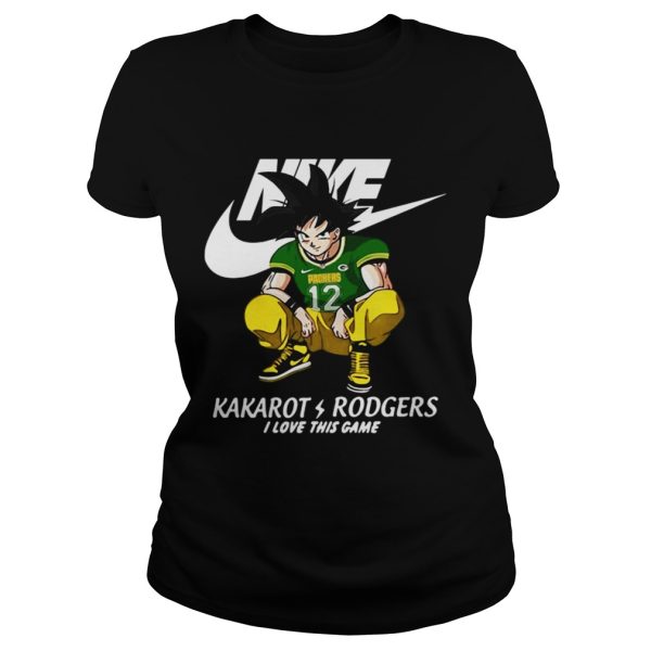 Nike Kakarot Rodgers I love this game Green Bay Packers shirt