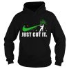 Nike logo green just cut it shirt