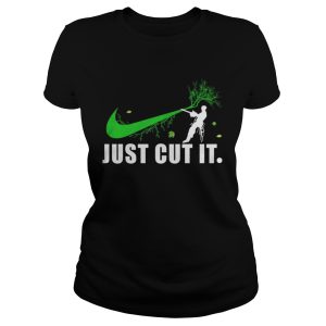 Nike logo green just cut it shirt 2