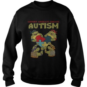 Ninja turtle support advocate educate autism shirts 3