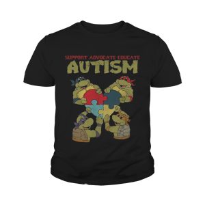 Ninja turtle support advocate educate autism shirts 4