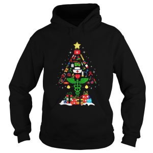 Nurse Christmas tree and gift shirt 1
