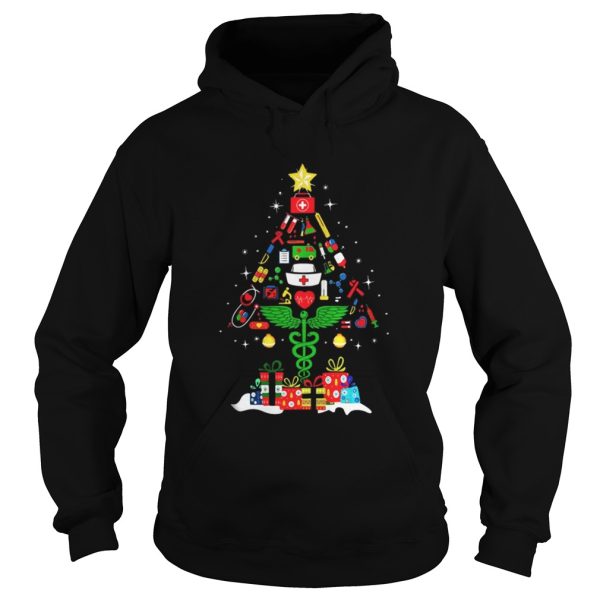 Nurse Christmas tree and gift shirt