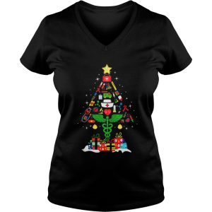 Nurse Christmas tree and gift shirt 2