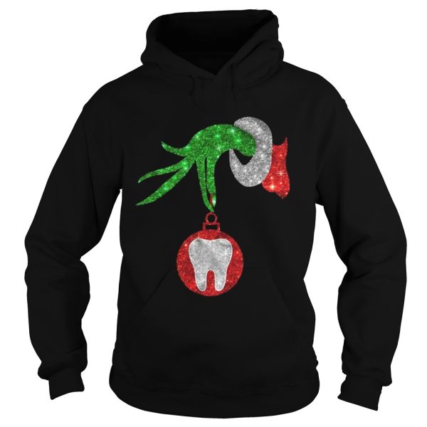 Nurse Grinch hand holding clinic dental ornament shirt