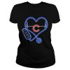 Nurse Loves Chicago Cubs Heartbeat Shirt