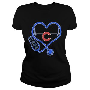 Nurse Loves Chicago Cubs Heartbeat Shirt 1