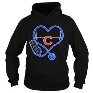 Nurse Loves Chicago Cubs Heartbeat Shirt 1 Nurse Loves Chicago Cubs Heartbeat Shirt 2