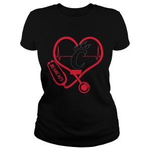 Nurse Loves Cincinnati Bearcats Heartbeat Shirt 1