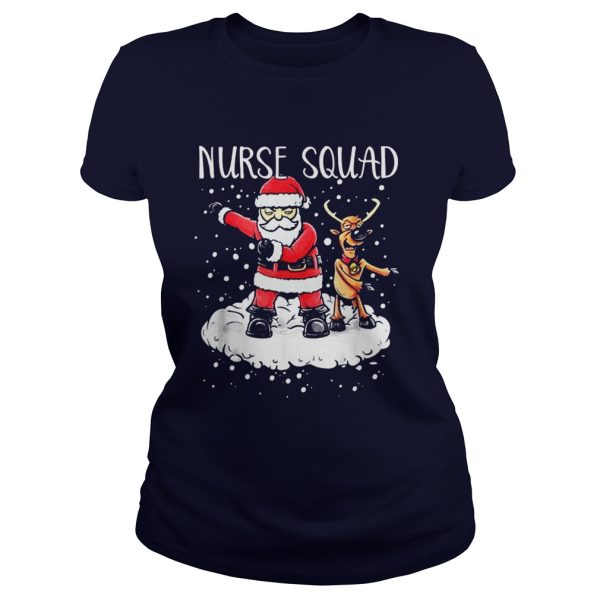 Nurse Squad Santa Reindeer Flossing Dance Christmas Tshirt