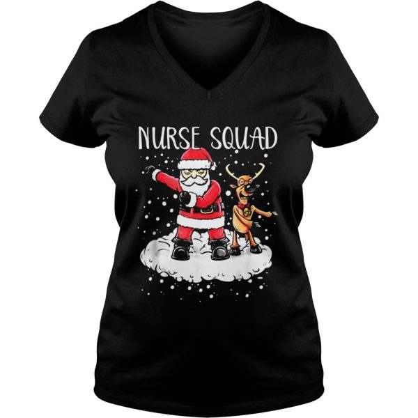 Nurse Squad Santa Reindeer Flossing Dance Christmas Tshirt