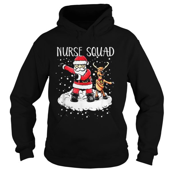 Nurse Squad Santa Reindeer Flossing Dance Christmas Tshirt