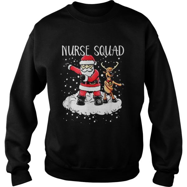 Nurse Squad Santa Reindeer Flossing Dance Christmas Tshirt