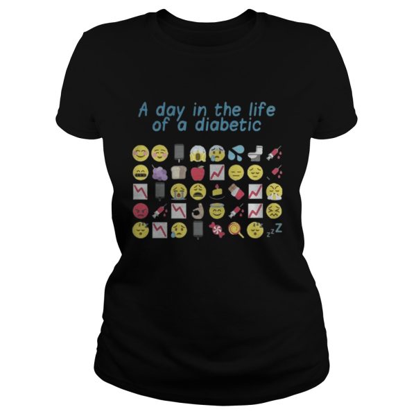 Official Funny a day in the life of a diabetic shirt