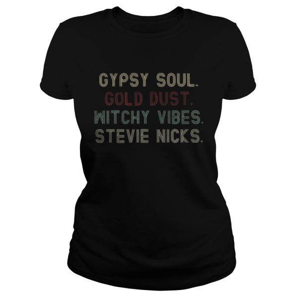 Official Gypsy soul gold dust witchy vibes Stevie nicks shirt